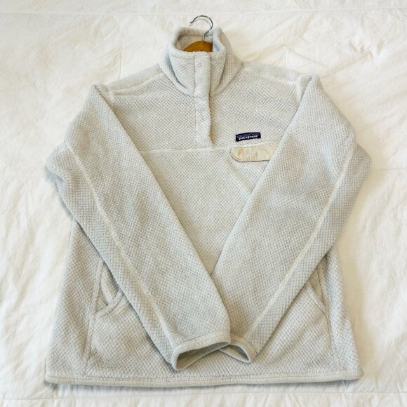 Patagonia Re-Tool Snap-T Fleece Pullover Ivory Cream Women’s Size Medium - Picture 3 of 8